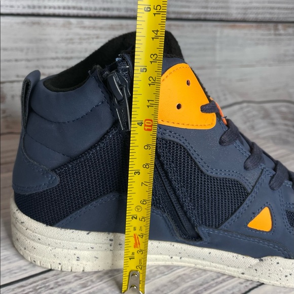 XIDISO Girls/Boys/Kids Mid Top Sneakers (Navy Blue/Orange/White) NWOT - Picture 10 of 13